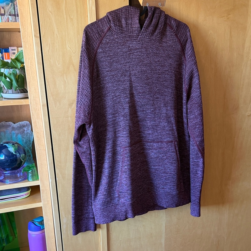 Lulu lemon engineered warmth, large burgundy hoodie wool